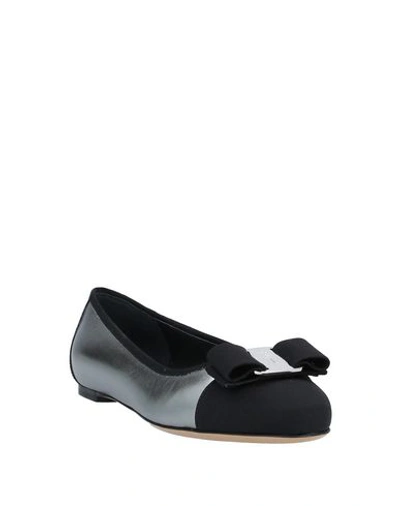 Shop Ferragamo Ballet Flats In Black