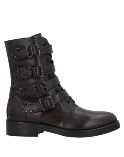 Shop Alberto Gozzi Ankle Boot In Dark Brown