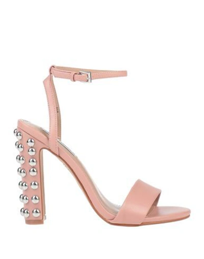 Shop Steve Madden Woman Sandals Blush Size 6.5 Textile Fibers In Pink