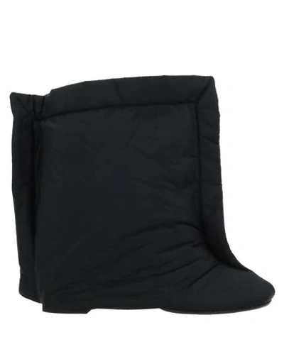 Mm6 Maison Margiela Black Leather Ankle Boots In Black