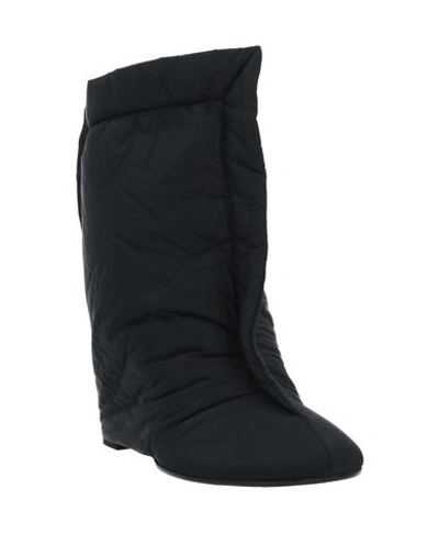 Mm6 Maison Margiela Black Leather Ankle Boots In Black