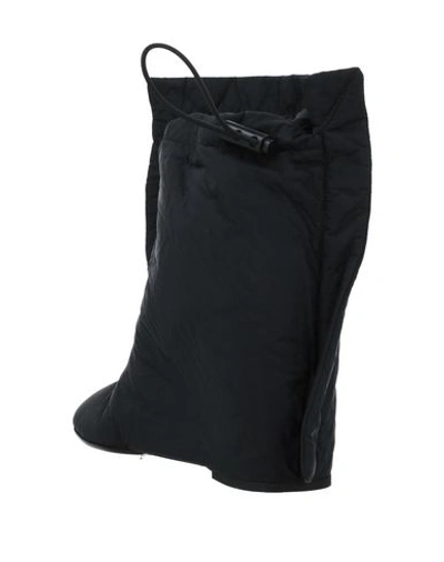 Mm6 Maison Margiela Black Leather Ankle Boots In Black
