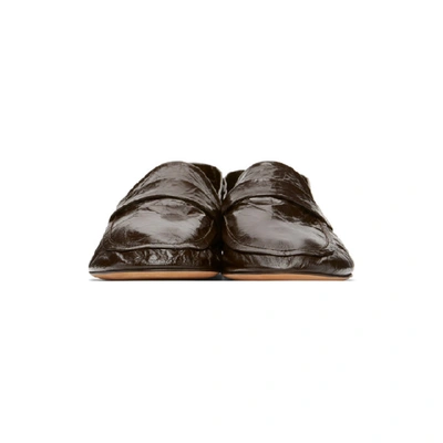 Shop Bottega Veneta Brown Unstructured Loafers In 2113 Fonden