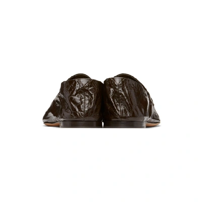 Shop Bottega Veneta Brown Unstructured Loafers In 2113 Fonden