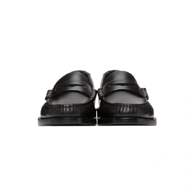 Shop Saint Laurent Black Pierre Loafers In 1000 Black