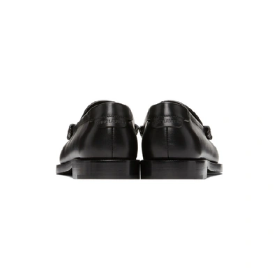 Shop Saint Laurent Black Pierre Loafers In 1000 Black