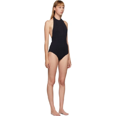 Shop Bottega Veneta Black Quilted One-piece Swimsuit