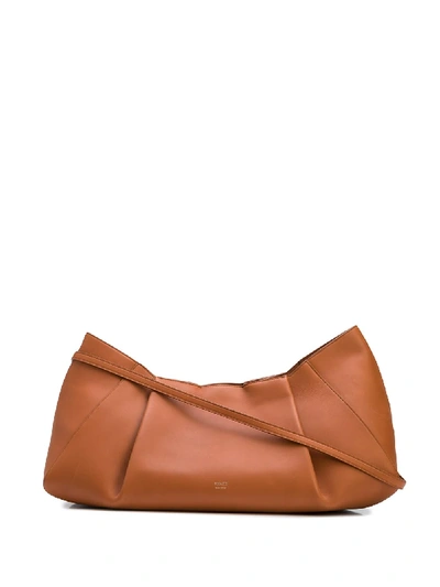 Shop Khaite Slouchy Shoulder Bag In Brown
