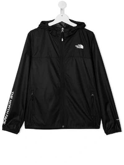 Shop The North Face Teen Logo Embroidered Jacket In Black