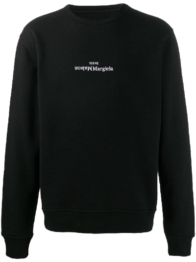 Shop Maison Margiela Flip Logo Sweatshirt In Black