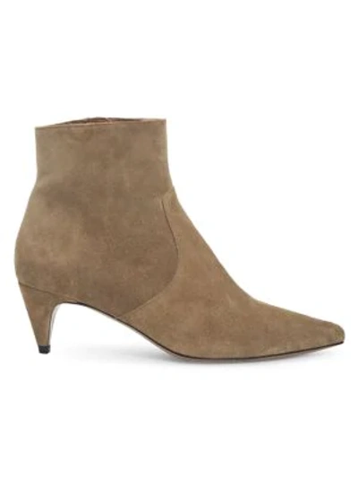 Shop Isabel Marant Derst Suede Ankle Boots In Taupe
