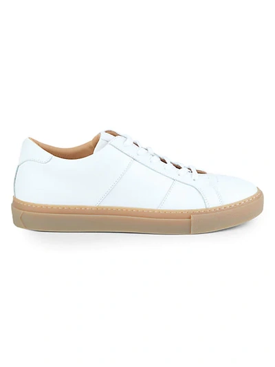 Shop Greats Royale Leather Sneakers In Blanco Gum