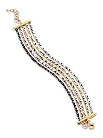Shop Alor 14k Yellow Gold & Multicolor Stainless Steel Bracelet