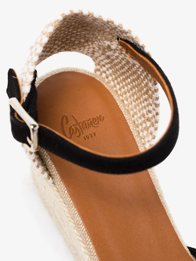 Shop Castaã±er Neutral Caeli 60 Wedge Espadrilles In Neutrals