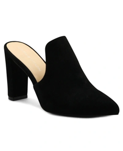 Shop Adrienne Vittadini Women's Nella Heeled Mules Women's Shoes In Black
