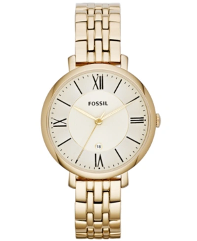 Shop Fossil Jacqueline Gold-tone Stainless Steel Watch 36mm