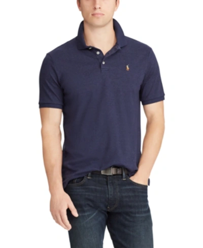 Shop Polo Ralph Lauren Men's Big & Tall Classic Fit Soft Cotton Polo In Spring Navy Heather
