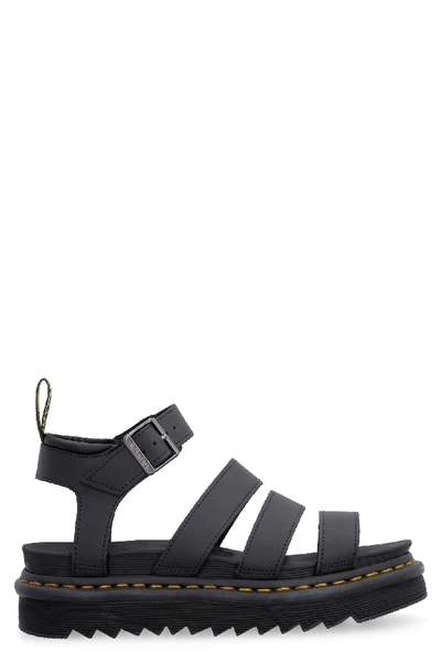 Shop Dr. Martens' Blaire Leather Sandals In Black