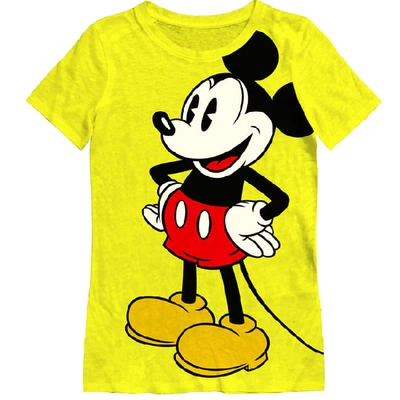 Shop Mc2 Saint Barth Mickey Mouse Print T-shirts For Women - Special Edition Disney® In Yellow