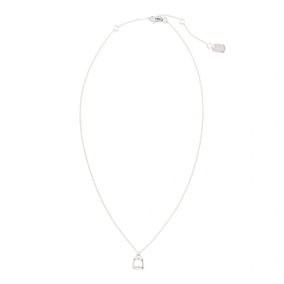 Shop Lauren Ralph Lauren Stirrup Pendant Necklace In Silver