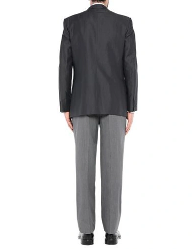 Shop Valentino Suits In Steel Grey