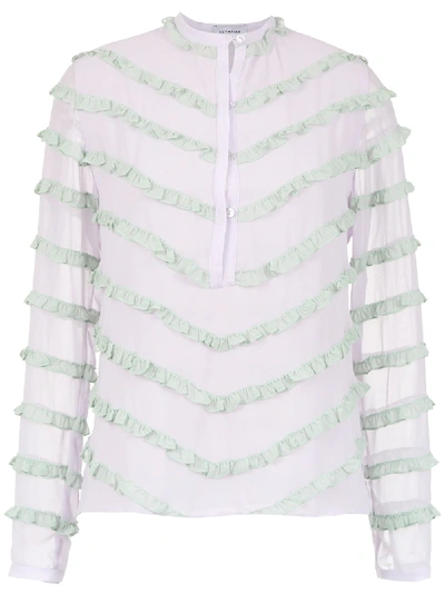 Olympiah Damasco Mix Blouse In White