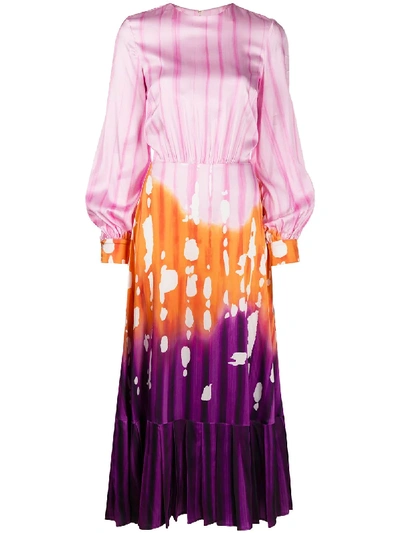 Shop Stella Jean Tie-dye Midi Dress In Pink
