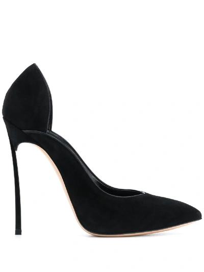 Shop Casadei Blade Sculpted Pointed Toe Pumps In Black