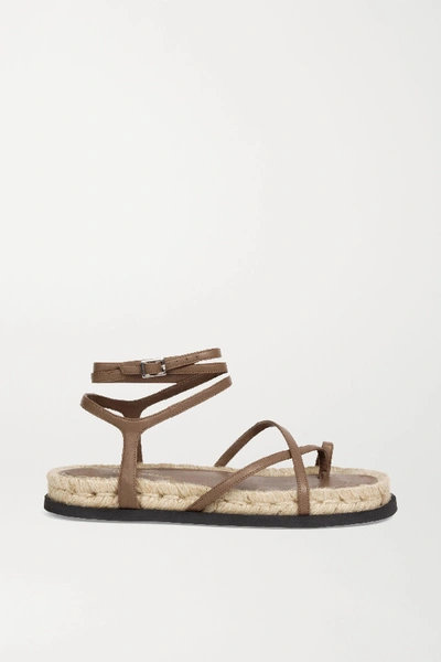 Shop 3.1 Phillip Lim / フィリップ リム Yasmine Leather Espadrille Sandals In Brown