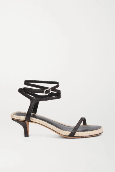 Shop 3.1 Phillip Lim / フィリップ リム Yasmine Leather Espadrille Sandals In Black