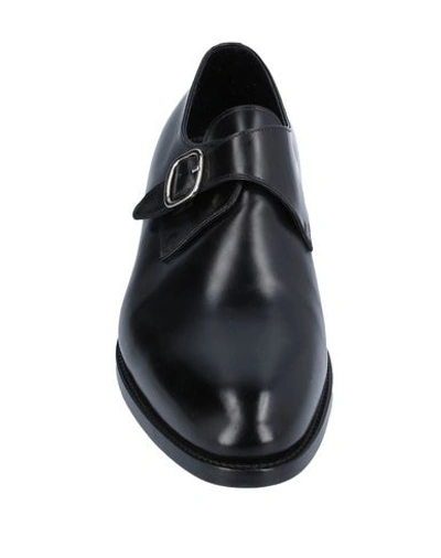 Shop Santoni Man Loafers Black Size 12 Soft Leather