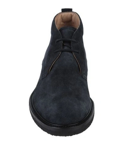 Shop Tod's Man Ankle Boots Midnight Blue Size 6.5 Soft Leather