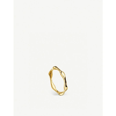 Shop Missoma Molten 18ct Gold-plated Vermeil Silver Ring