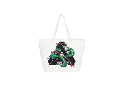 Pre-owned Palace  Hesh Denim Tote Bag White