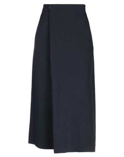 Shop Calvin Klein Collection Midi Skirts In Steel Grey