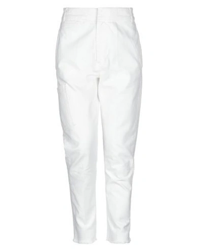 Shop Haider Ackermann Woman Pants White Size 10 Cotton