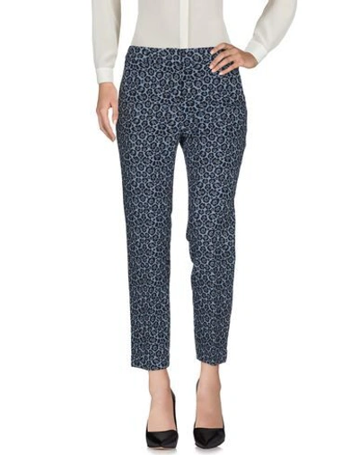 Be Blumarine Two-tone Spotted Classic Trousers In Blue