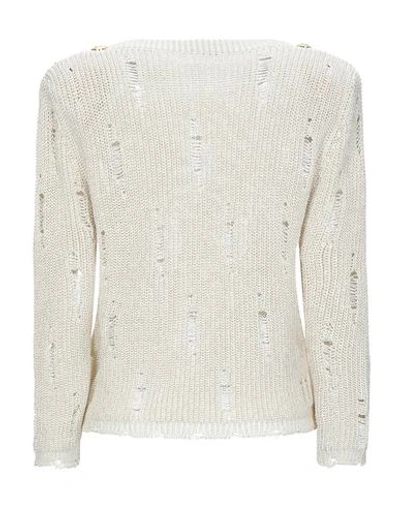 Shop Balmain Sweaters In Ivory
