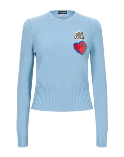 Shop Dolce & Gabbana Sweater In Sky Blue