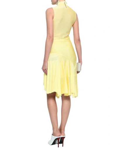 Shop Roberto Cavalli Woman Midi Dress Yellow Size 8 Viscose, Polyamide