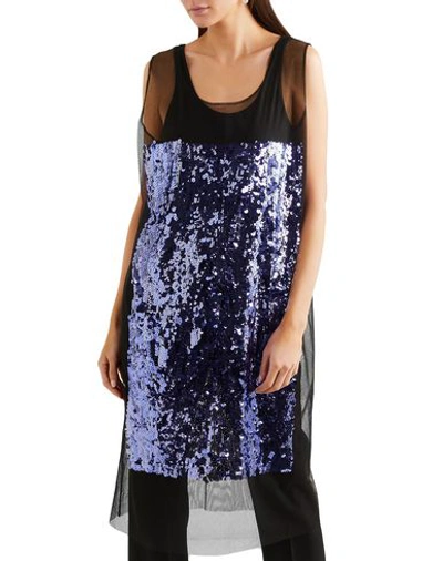 Shop Miu Miu Woman Midi Dress Purple Size 2 Cotton