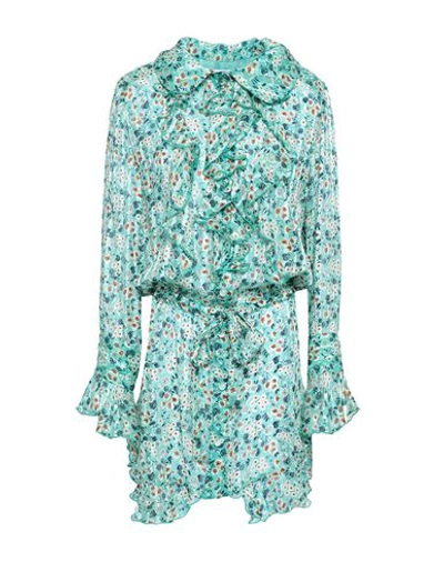 Shop Anna Sui Shirt Dress In Sky Blue