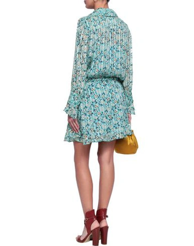 Shop Anna Sui Shirt Dress In Sky Blue