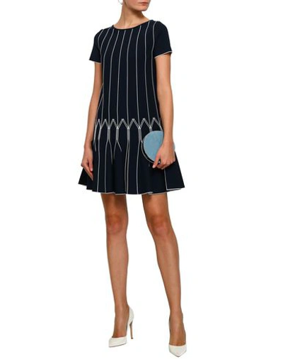 Shop Antonino Valenti Short Dress In Dark Blue