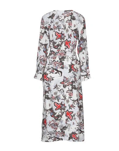 Shop Isabel Marant Woman Midi Dress Light Grey Size 2 Silk