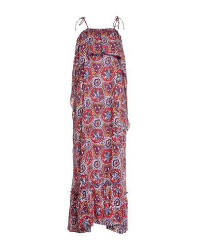 Shop Antik Batik Long Dresses In Maroon