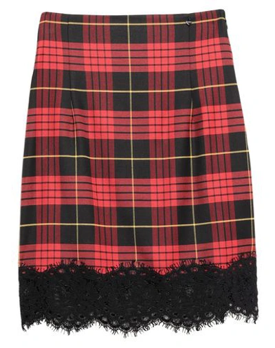 Shop Twinset Woman Mini Skirt Red Size 4 Wool, Polyester, Viscose, Elastane, Cotton