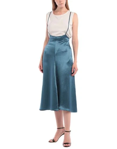 Shop Alysi Woman Midi Skirt Pastel Blue Size 6 Acetate