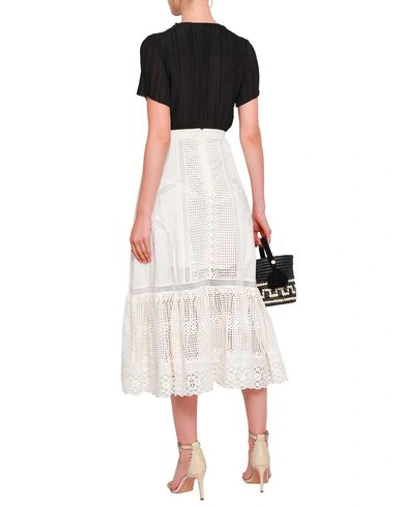 Shop Zimmermann Midi Skirts In Ivory