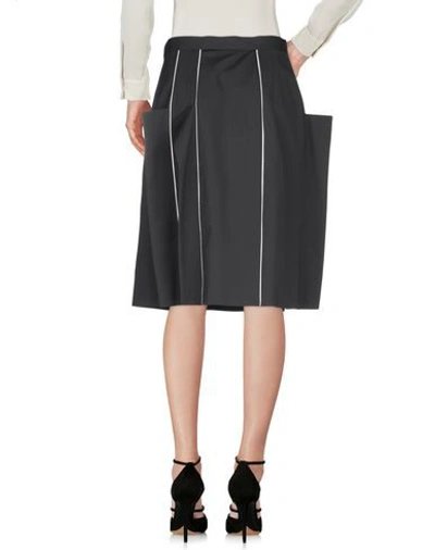 Shop Burberry Knee Length Skirts In Black